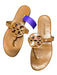 Tory Burch Shoe Size 9 Camel Leather Thong Logo Sandals Camel / 9