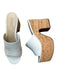 Schutz Shoe Size 9B white & tan Leather Cork Platform Mule Sandals white & tan / 9B