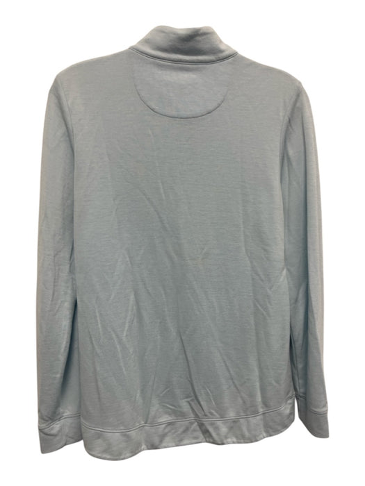 Magnolia Lane Size S Light Blue Modal Blend Mock Neck Front Zip Long Sleeve Top Light Blue / S