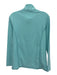 Magnolia Lane Size S Aqua Blue Mock Neck Front Zip Long Sleeve Top Aqua Blue / S