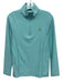 Magnolia Lane Size S Aqua Blue Mock Neck Front Zip Long Sleeve Top Aqua Blue / S