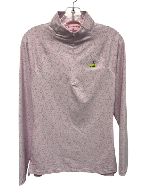 Magnolia Lane Size M Light Pink Polyester Blend Mock Neck Front Zip Top Light Pink / M