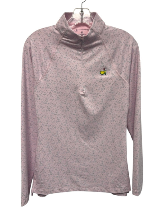 Magnolia Lane Size M Light Pink Polyester Blend Mock Neck Front Zip Top Light Pink / M
