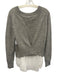 Brochu Walker Size M Gray & White Wool & Cashmere V Neck Heathered Top Gray & White / M