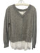 Brochu Walker Size M Gray & White Wool & Cashmere V Neck Heathered Top Gray & White / M