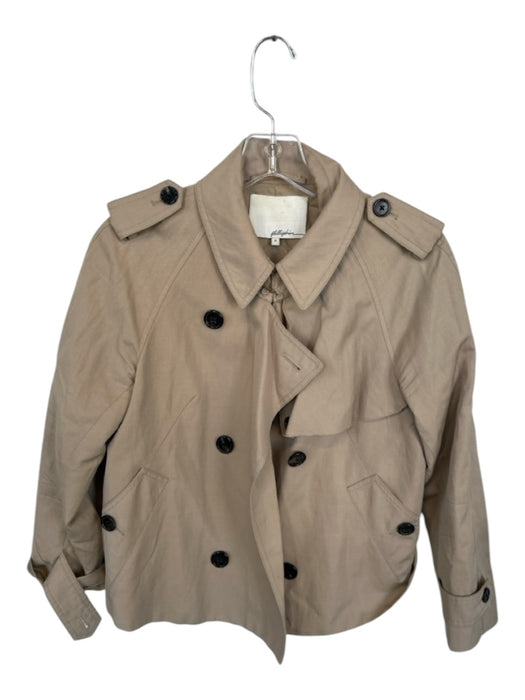 3:1 Phillip Lim Size 0 Khaki Wool Blend Buttons Jacket Khaki / 0