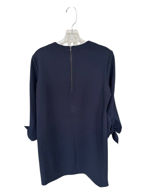Tibi Size 8 Navy Polyester Long Sleeve Back Zip Dress Navy / 8