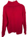 French Connection Size S Red Wool Blend Mock Neck Cable Knit Chunky Knit Sweater Red / S