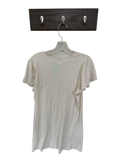 Z Supply Size S Cream Cotton T Shirt Dress Cream / S