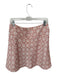 Tory Burch Size 6 Orange & cream Cotton Blend Stitch Detail Side Zip Mini Skirt Orange & cream / 6