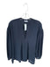 Vince Size S Black Silk Long Sleeve V Neck Shear Top Black / S