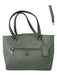 Coach Green Pebbled Leather Gunmetal Hardware Double Top Handle Zip Top Bag Green / M