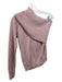 525 America Size S Slate pink Cotton Rib Knit One Shoulder Cowl neck Sweater Slate pink / S