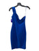 Likely Size 8 Blue Polyester Blend One Shoulder Back Zip Knee Length Dress Blue / 8