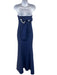 Likely Size 2 Navy Blue Polyester Blend Open Back Strapless Slit Gown Navy Blue / 2