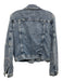 Free People Size M Light Wash Cotton Denim Button Down Collared Jacket Light Wash / M