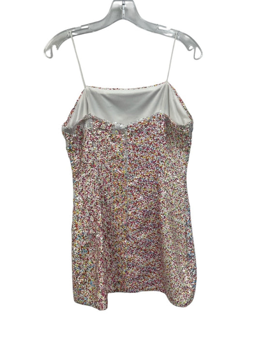 endless rose Size S White, Pink, Yellow Polyester Fully Sequined Dress White, Pink, Yellow / S