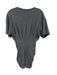 IRO Size S Gray Poliamide Braided Detail Rouched Short Sleeve Dress Gray / S