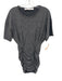 IRO Size S Gray Poliamide Braided Detail Rouched Short Sleeve Dress Gray / S