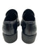 Prada Shoe Size 37.5 Black Leather Rubber Sole Triangle Logo Block heel Loafers Black / 37.5