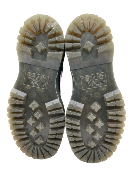 Dr Marten Shoe Size 7 Black Leather Rubber Sole Elastic Platform Chelsea Booties Black / 7