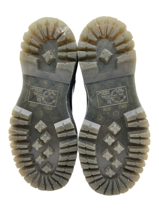 Dr Marten Shoe Size 7 Black Leather Rubber Sole Elastic Platform Chelsea Booties Black / 7