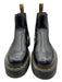 Dr Marten Shoe Size 7 Black Leather Rubber Sole Elastic Platform Chelsea Booties Black / 7