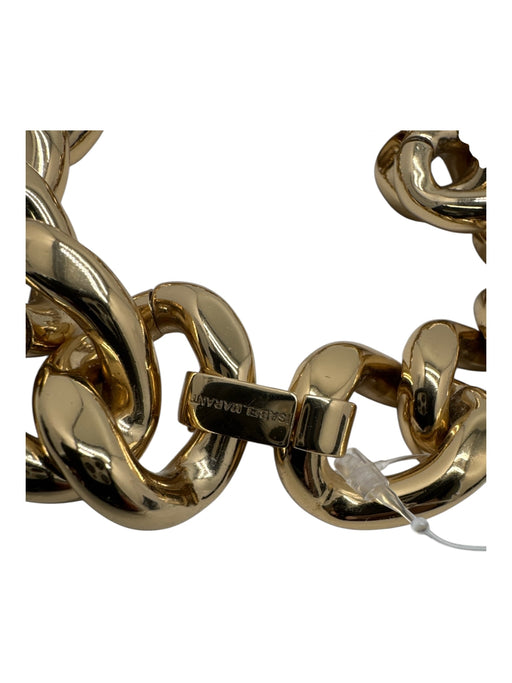 Isabel Marant Gold Tone Metal Clasp Chunky Chain Choker Necklace Gold Tone