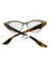 Prada White, Brown, Black Acetate Wayfarer Tortoise Shell Clear Lens Glasses White, Brown, Black