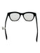 Prada Black Acetate Wayfarer Solid Clear Lens Glasses Black