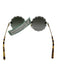 Chloe Gray, Brown & Black Acetate gold tone metal Flowers Tortoise Sunglasses Gray, Brown & Black