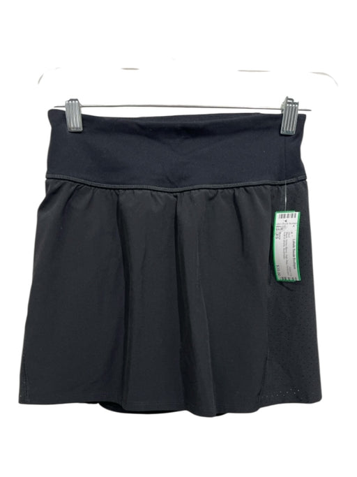 Spanx Size XS Black Nylon Blend High Rise Perforated built in shorts Skirt Black / XS