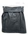 Sezane Size 2 Black Lamb leather Wrap Pocket Belted Skirt Black / 2