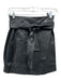 Sezane Size 2 Black Lamb leather Wrap Pocket Belted Skirt Black / 2