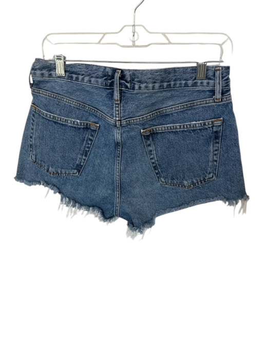 Agolde Size 28 Med Dark Wash 100% Cotton Cut off Raw Hem Button Fly Shorts Med Dark Wash / 28