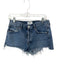 Agolde Size 28 Med Dark Wash 100% Cotton Cut off Raw Hem Button Fly Shorts Med Dark Wash / 28