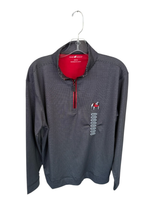 Horn Legend NWT Black & Gold Print Polyester Blend Houndstooth UGA Pullover Black & Gold Print / M