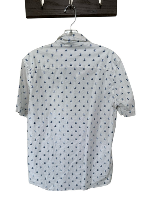 Vineyard vines Size S White & Navy Cotton Sailboats Button Down Men's Shirt White & Navy / S