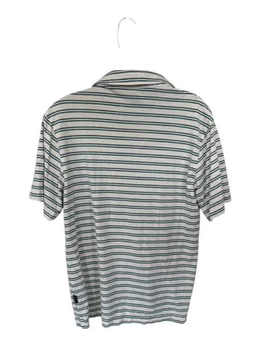Patagonia Size S Peach & Green Print Organic Cotton Striped Men's Polo Peach & Green Print / S