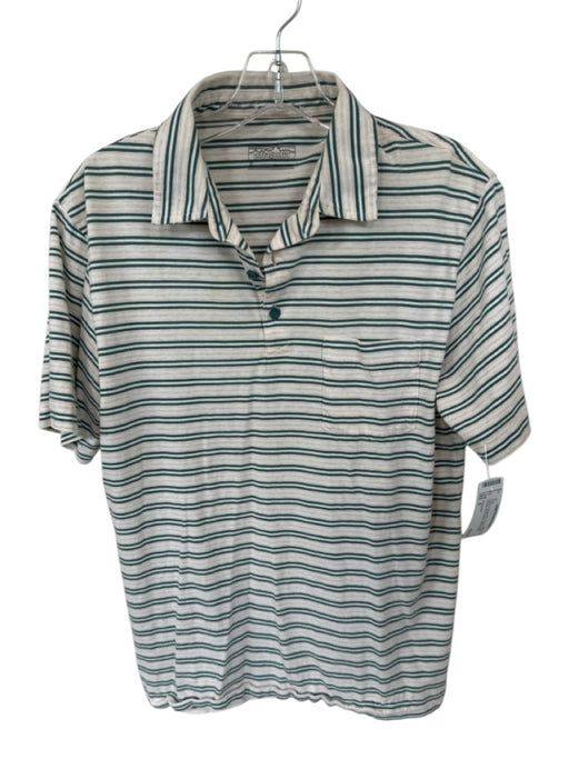 Patagonia Size S Peach & Green Print Organic Cotton Striped Men's Polo Peach & Green Print / S