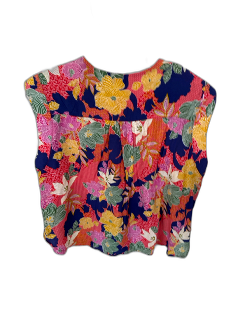 Current Air Size Large Multi Viscose Blend Button Up Flower pattern Flowy Top Multi / Large