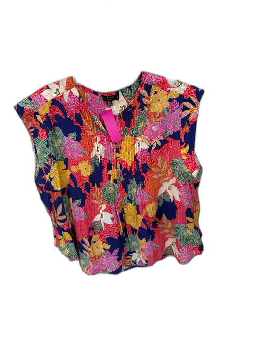 Current Air Size Large Multi Viscose Blend Button Up Flower pattern Flowy Top Multi / Large