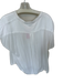 Faherty Size XL White Rayon Half Button Short Sleeve Mother of Pearl Top White / XL
