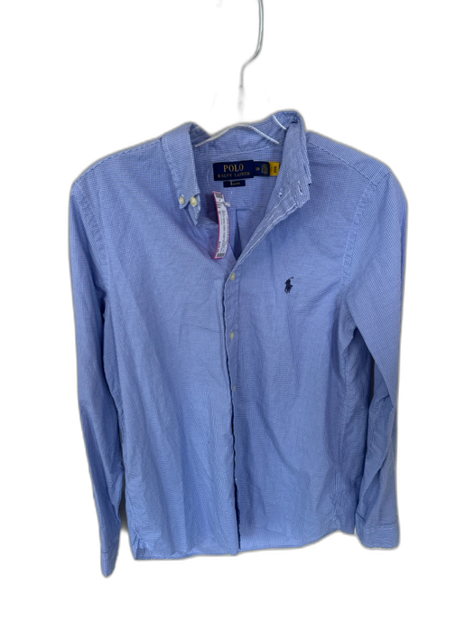 Ralph Lauren Size S Blue & White Cotton Gingham Button Down Collar Men's Shirt Blue & White / S