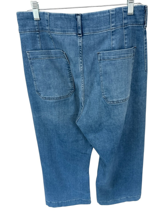 Maeve Size 31 Med Light Wash Cotton Blend High Waist Wide Leg Jeans Med Light Wash / 31