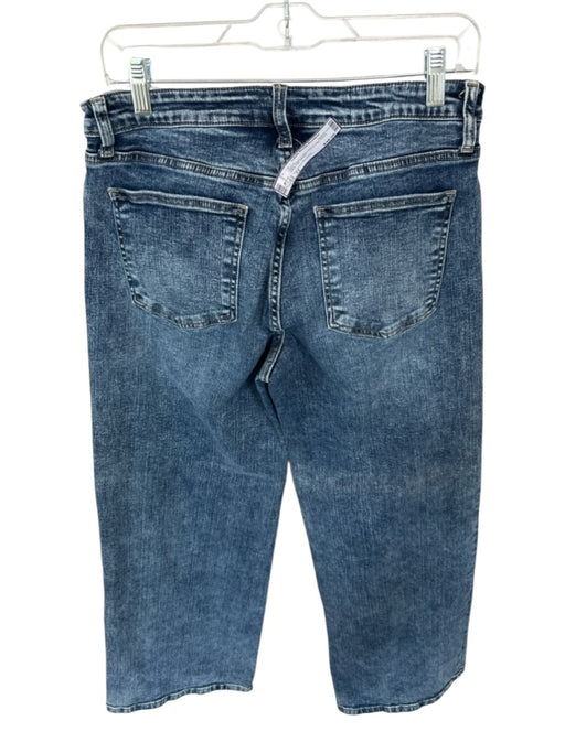 Kut From The Kloth Size 12 Dark Wash Cotton Blend High Waist Wide Leg Jeans Dark Wash / 12