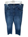 Mother Size 31 Dark Wash Cotton Blend High Waist Straight Leg Raw Hem Jeans Dark Wash / 31
