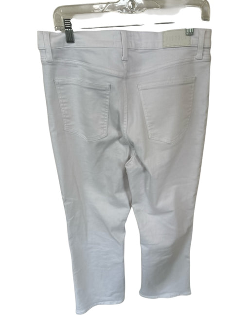 Pistola Size 31 White Cotton Blend High Waist Wide Leg Jeans White / 31