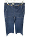 Pilcro Size 31 Dark Wash Cotton Blend Side Zip High Waist Wide Leg Jeans Dark Wash / 31