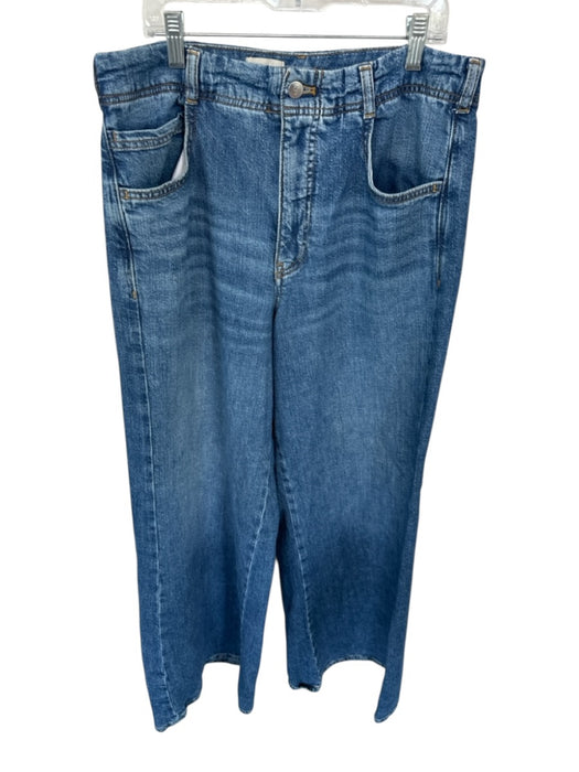 Pilcro Size 30 Med Light Wash Cotton Blend High Waist Wide Leg Jeans Med Light Wash / 30